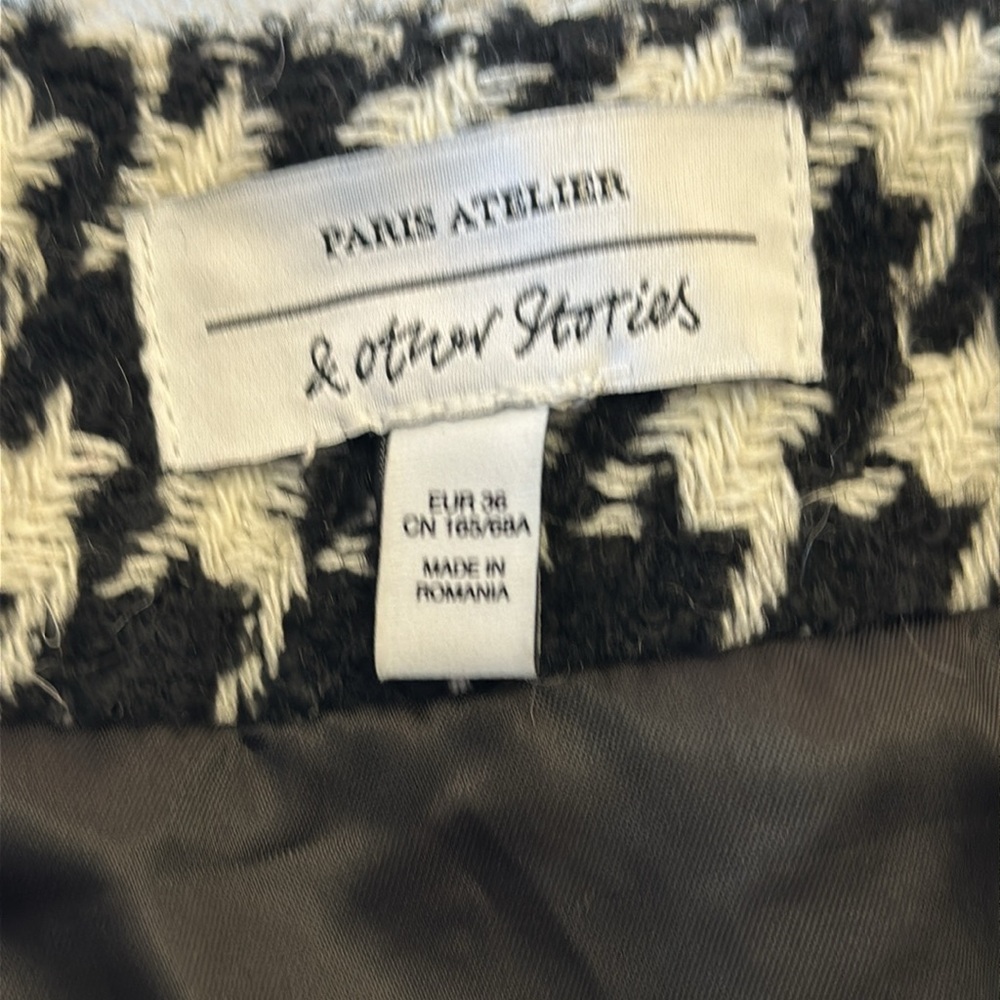SALE • Other Stories • Houndstooth mini skirt size EU 36 US 6